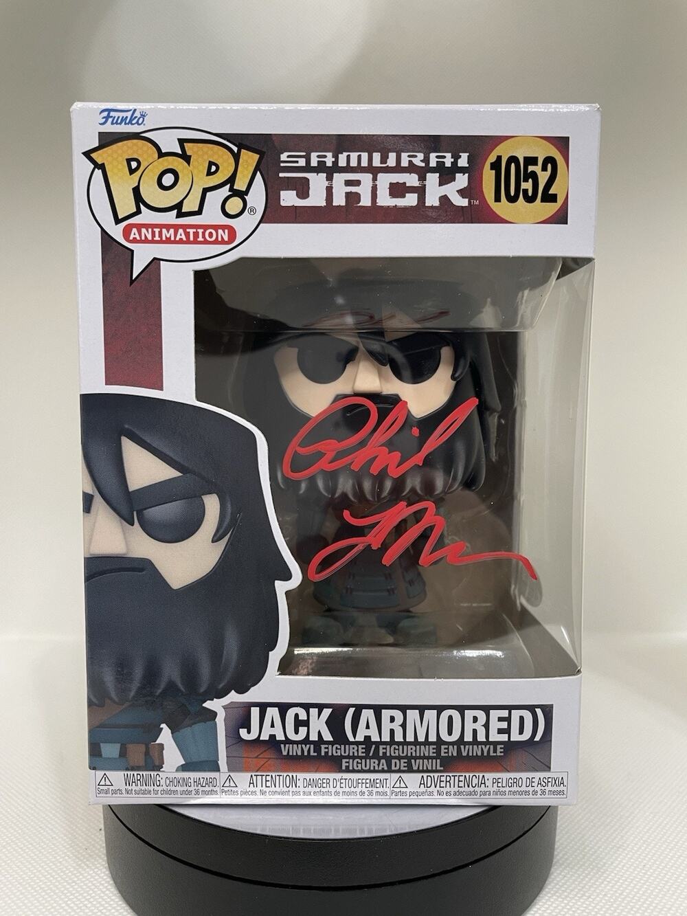 Funko Pop Jack (Armored) 1052, Signed by Phil LaMarr, JSA, Mint